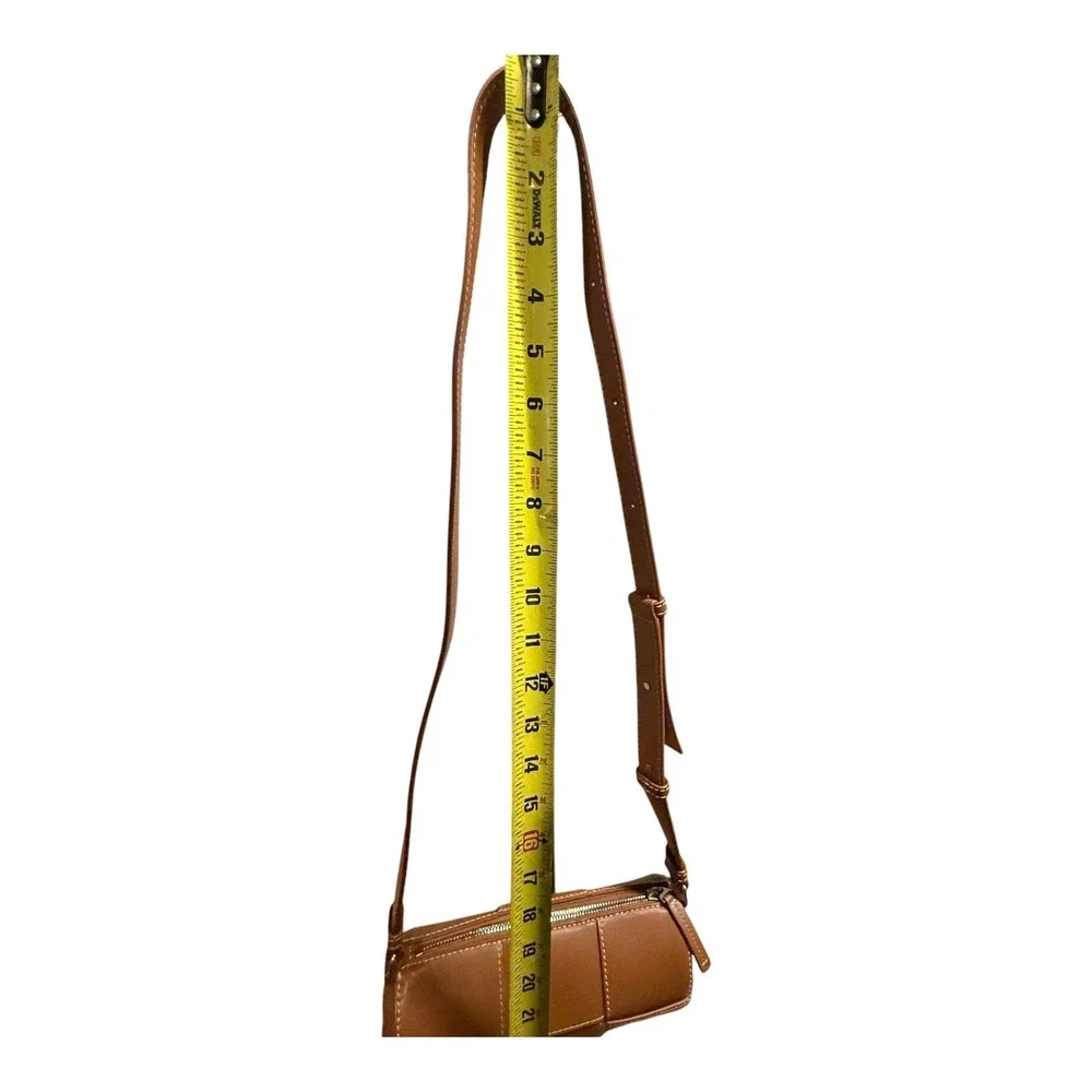Bottega Veneta 741561‎ Urban Stitch Leather Barrel Bag Brown Crossbody